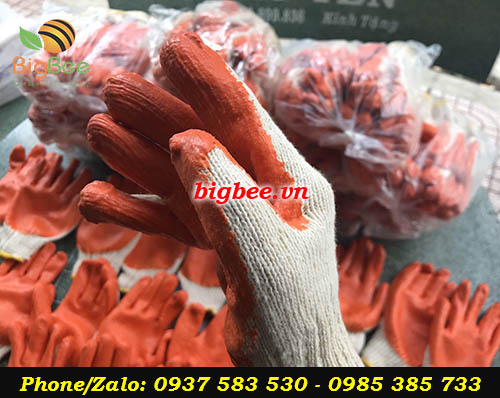 bigbee chuyên bán găng tay len nhúng nhựa 1 mặt giá rẻ