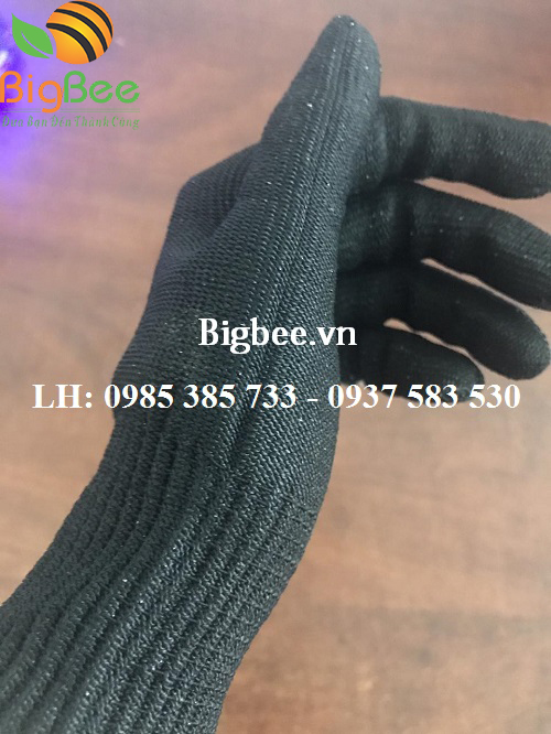 găng tay chống cắt màu xám đen