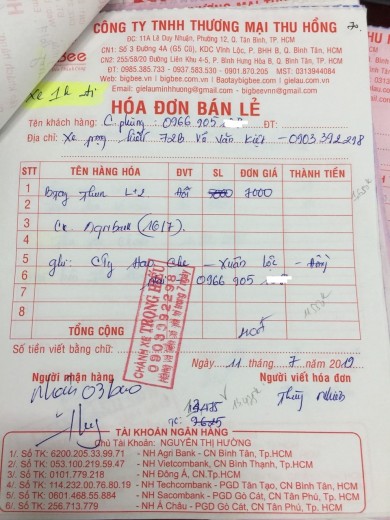 BigBee đi gửi 7.000 đôi bao tay thun trắng L+2 cho khách ở Xuân Lộc, Đồng Nai