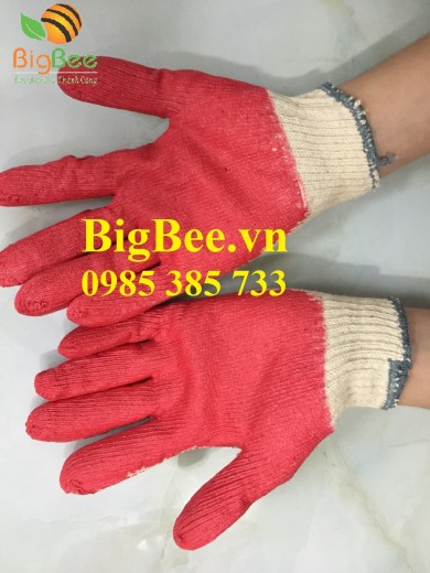 Găng tay sợi phủ cao su loại 40g giá cực rẻ chỉ có 2.400 đ/đôi tại BigBee
